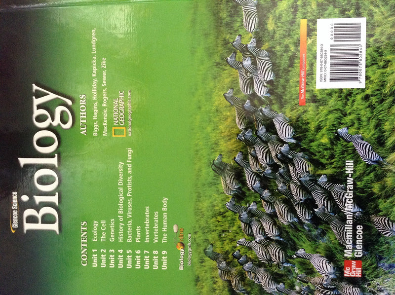 Glencoe Biology, Student Edition (BIOLOGY DYNAMICS OF LIFE),New