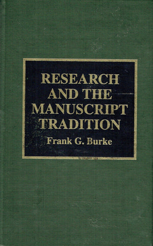 Research And The Manuscript Tradition,Used