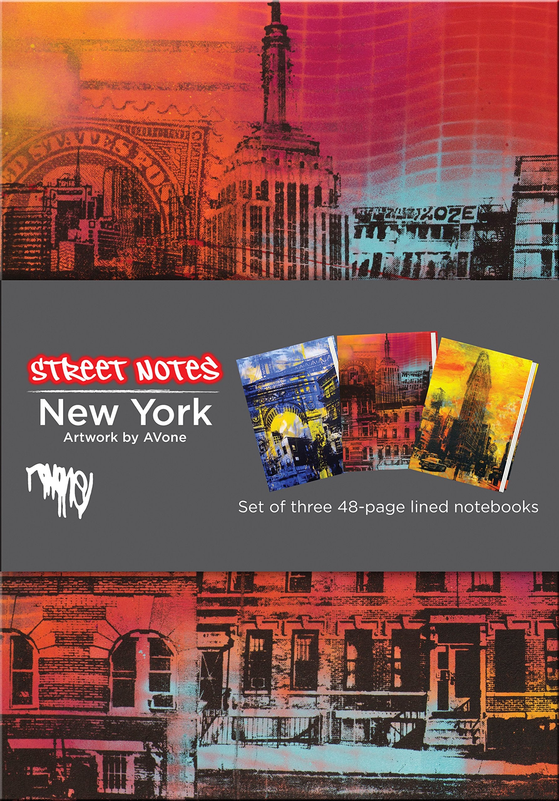 Street Notesnew York: Set Of Three 48Page Lined Notebooks