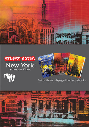 Street Notesnew York: Set Of Three 48Page Lined Notebooks