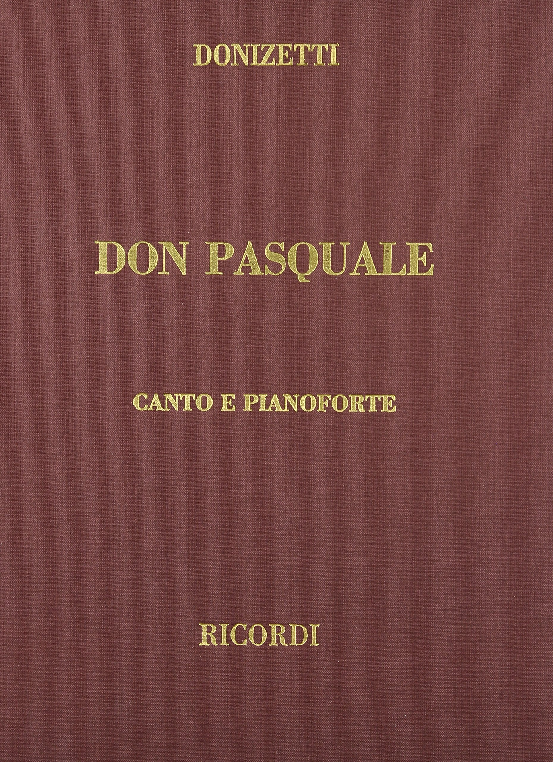 Don Pasquale: Vocal Score,New