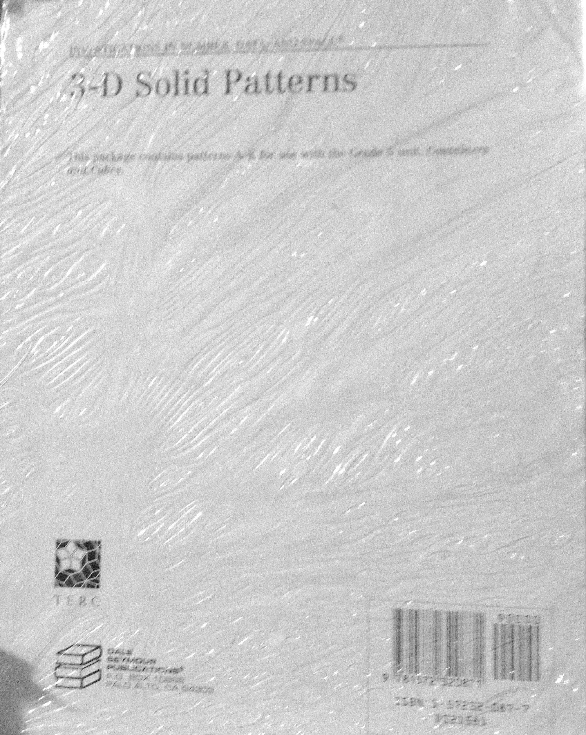 3D Solid Patterns (Investigations in Number, Data,Used
