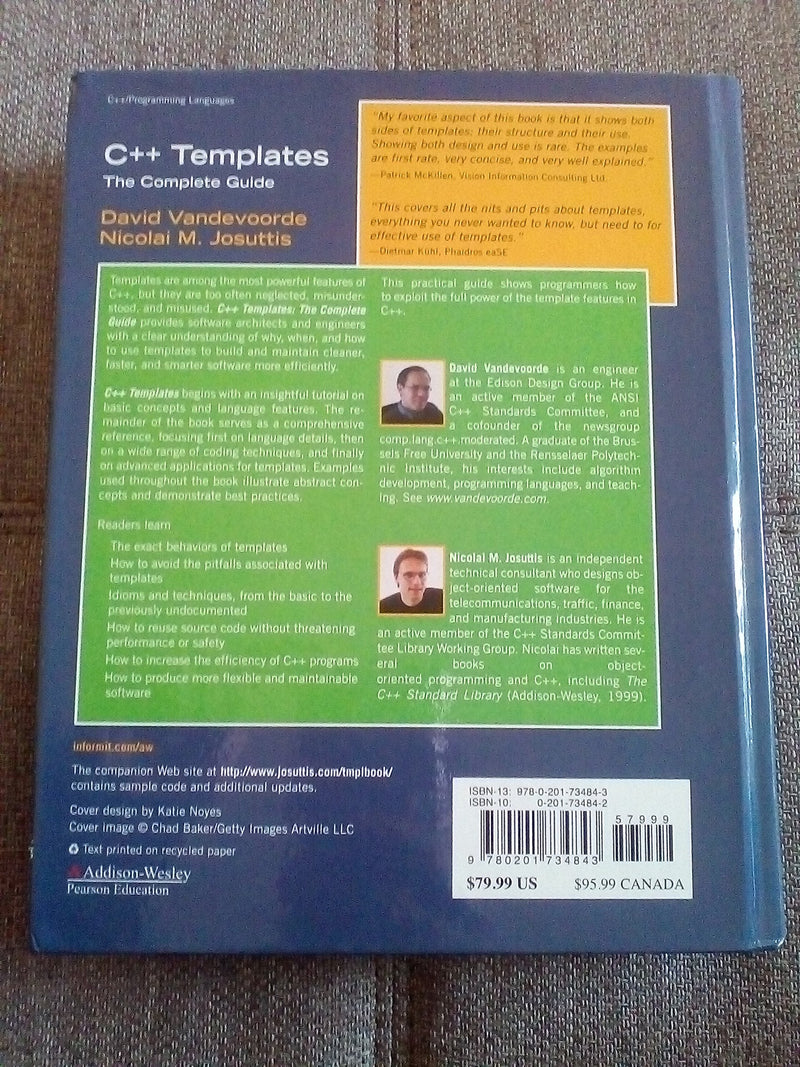 C++ Templates: The Complete Guide,Used