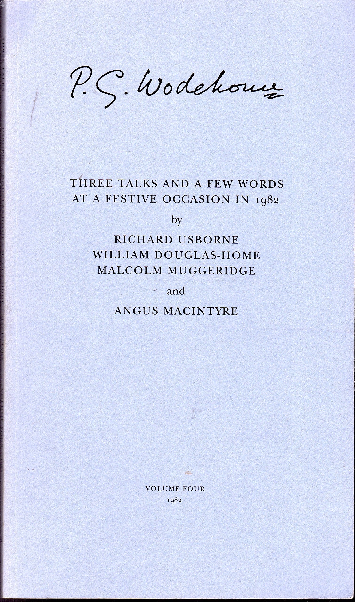 Three Talks and a Few Words at a Festive Occasion in 1982,Used