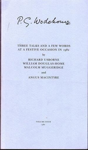 Three Talks and a Few Words at a Festive Occasion in 1982,Used