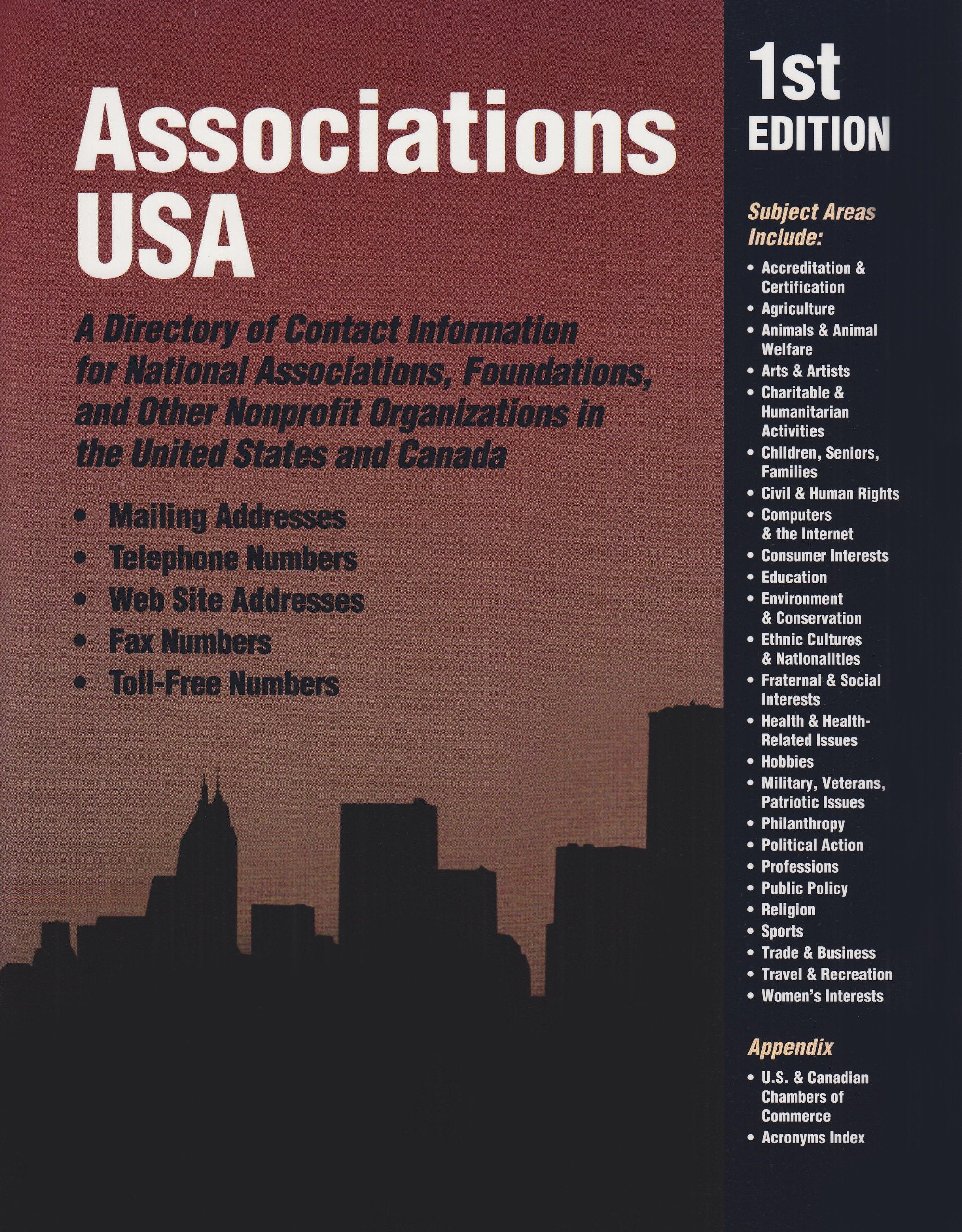 Associations USA 2004: A Directory of Contact Information for National Associations, Foundations, and Other Nonprofit Organizati,Used