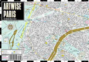 Artwise Paris Museum Map  Laminated Museum Map of Paris, FR,Used