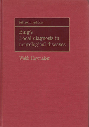 Bing'S Local Diagnosis In Neurological Diseases-used