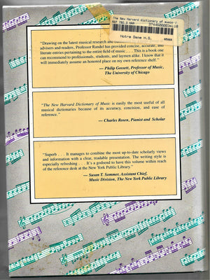 The New Harvard Dictionary of Music (Harvard University Press Reference Library),Used