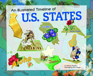 An Illustrated Timeline of U.S. States (Visual Timelines in History),Used