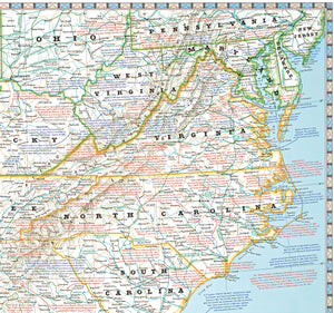 Battlefields of the Civil War Map,New