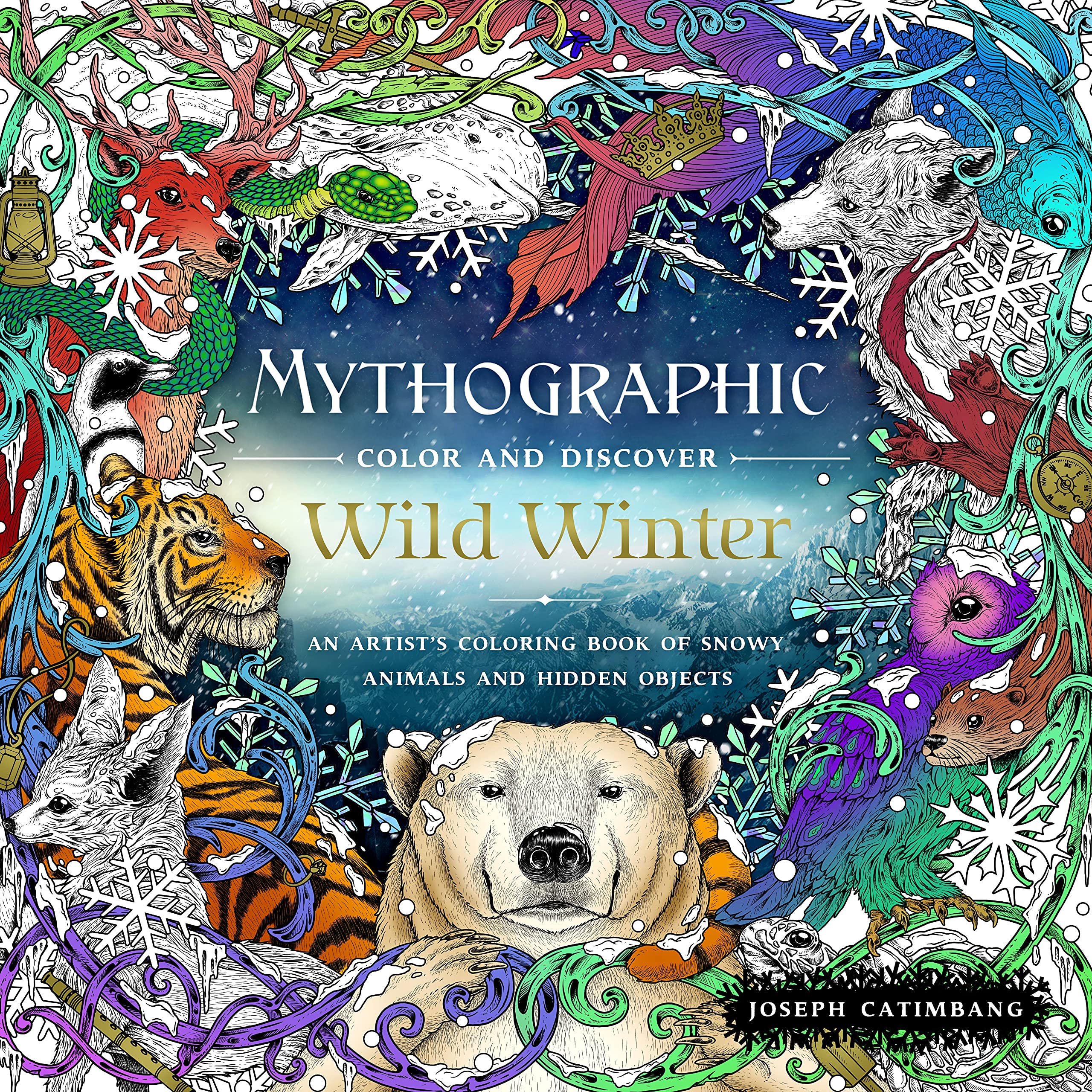 Mythographic Color and Discover: Wild Winter: An Artist's Coloring Book of Snowy Animals and Hidden Objects,Used