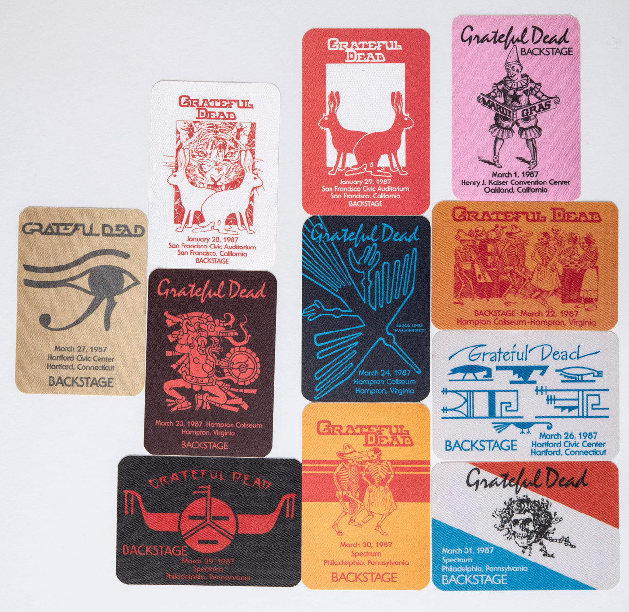Robbie Taylor Backstage Passes (01/28/1987 - 03/31/1987) Bundle