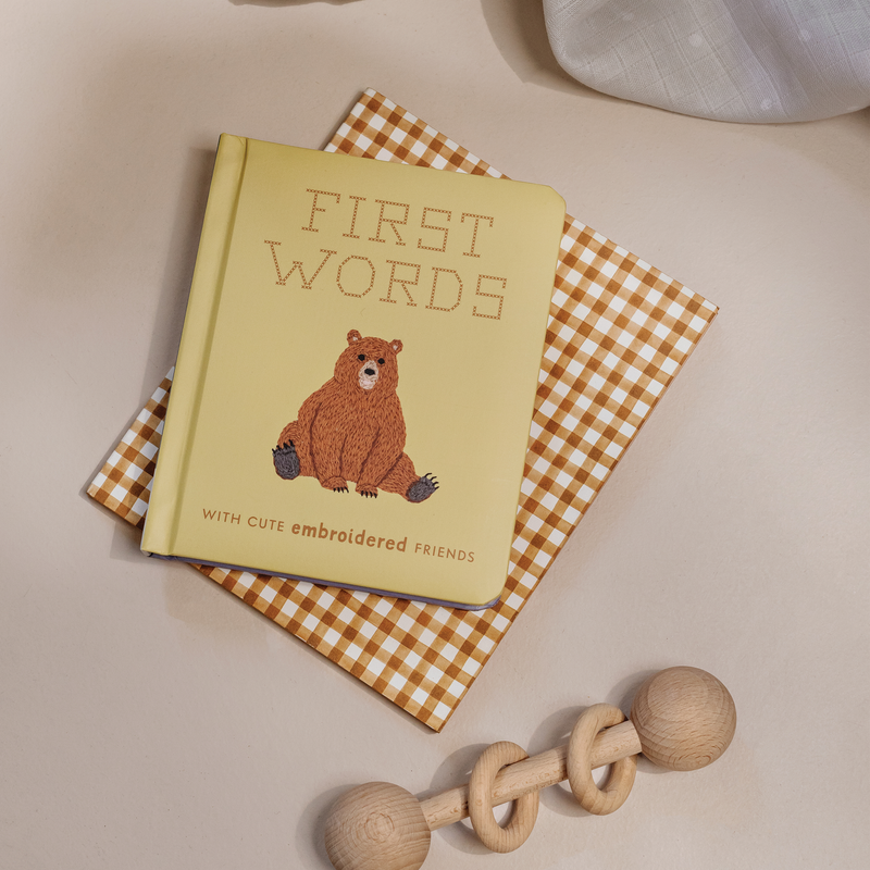 First Words with Cute Embroidered Friends