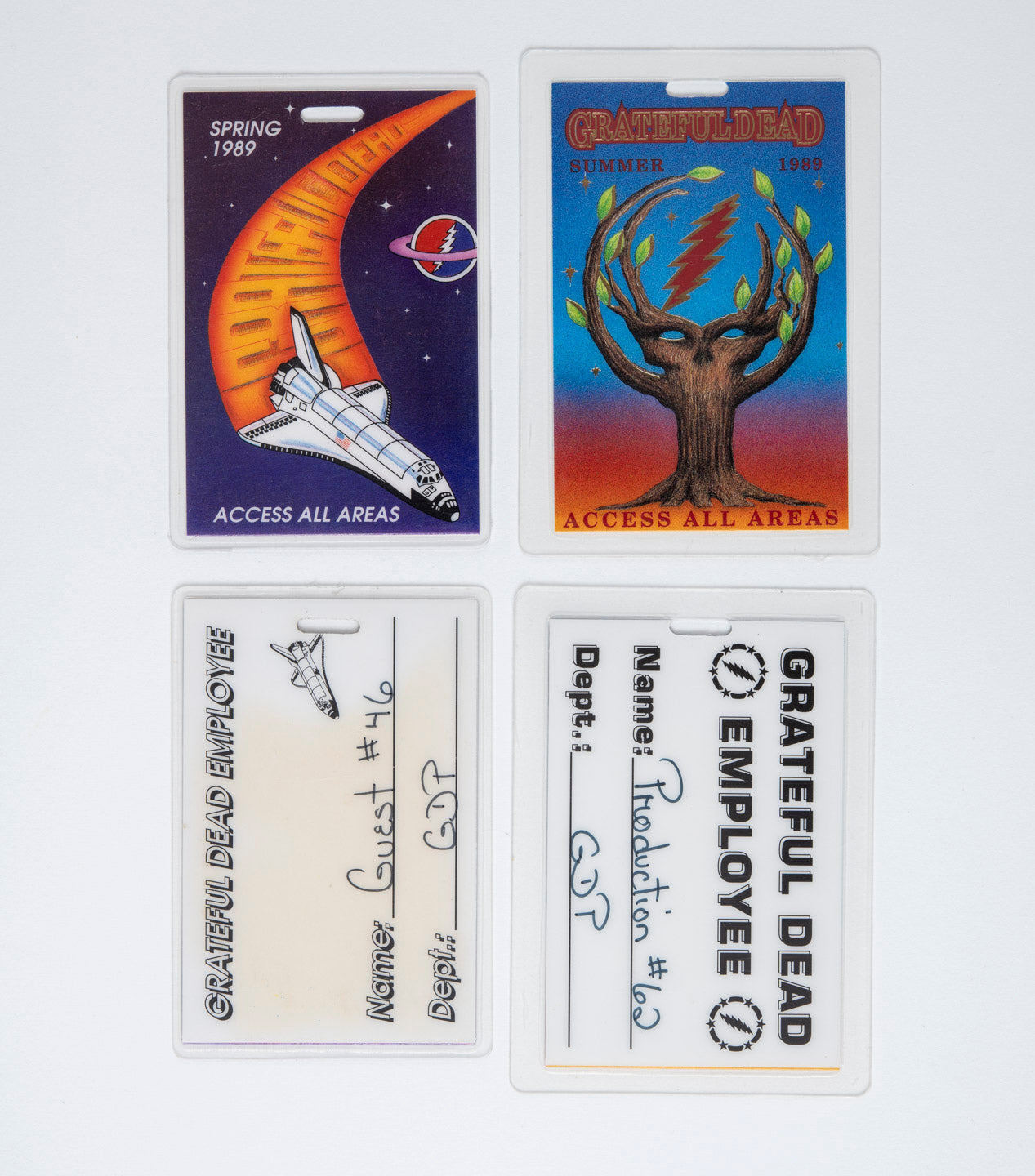 Robbie Taylor Spring & Summer 1989 Backstage Laminates