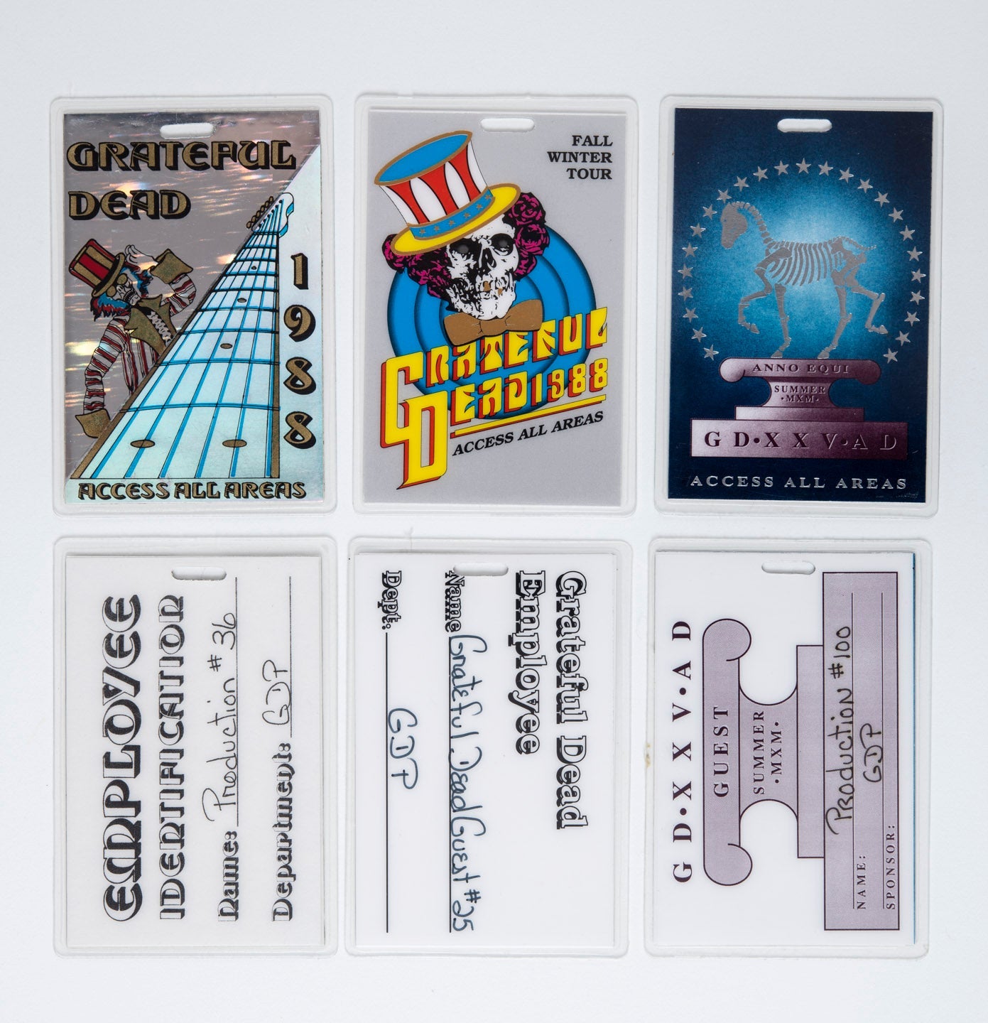 Robbie Taylor 1988 & Summer 1990 Backstage Laminates