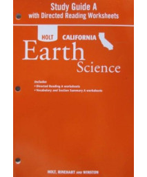 Study Guide A with Directed Readings Worksheet for Holt California Earth Science