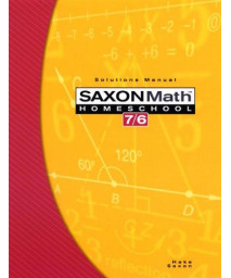 Saxon Math 7/6, Homeschool Edition: Solutions Manual