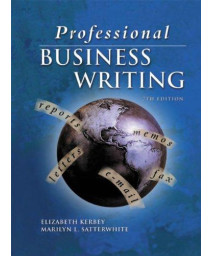 Professional Business Writing, Student Text-Workbook with CD-Rom