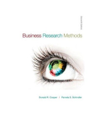 Business Research Methods (McGraw-Hill/Irwin Series in Operations and Decision Sciences)