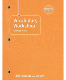 Elements of Language: Vocabulary Workshop Answer Keys      (Paperback)