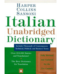 Harper Collins Sansoni Italian Unabridged Dictionary      (Hardcover)