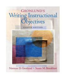 Gronlund's Writing Instructional Objectives (8th Edition)