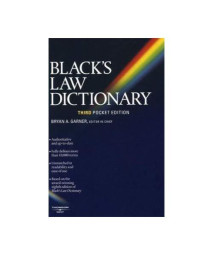 Black's Law Dictionary (Pocket), 3rd Edition