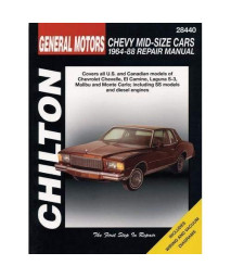 GM Chevrolet Mid-Size Cars, 1964-88 (Chilton Total Car Care Series Manuals)