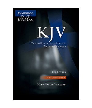 KJV Cameo Reference Edition with Apocrypha KJ455:XRA Black Calfskin Leather