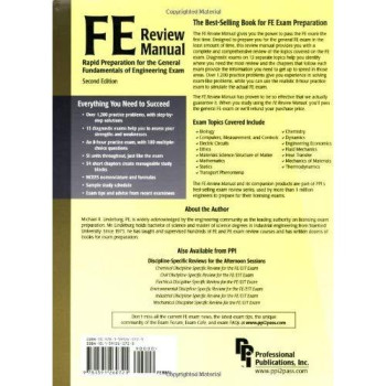 FE Review Manual: Rapid Preparation for the General Fundamentals of Engineering Exam (F E Review Manual), 2nd ed.