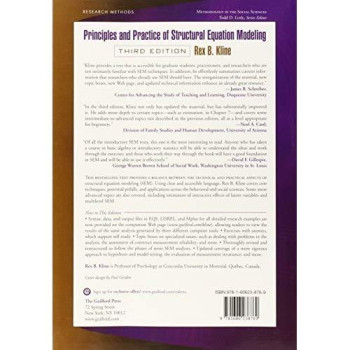 Principles and Practice of Structural Equation Modeling, Third Edition (Methodology in the Social Sciences)