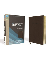 Niv, Foundation Study Bible, Leathersoft, Brown, Red Letter