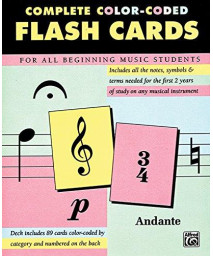 Complete Color Coded Flash Cards For All Beginning Music Students