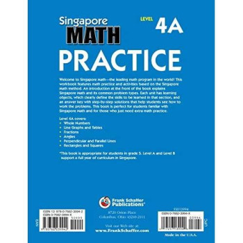 Singapore Math - Level 4A Math Practice Workbook For 5Th Grade, Paperback, Ages 10-11 With Answer Key