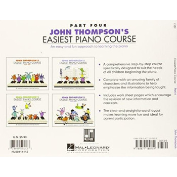 John Thompson'S Easiest Piano Course - Part 4 - Book Only