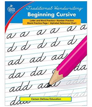 Carson Dellosa | Beginning Cursive Resource Workbook | 2Nd-5Th Grade, 32Pgs (Traditional Handwriting)