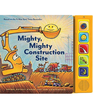 Mighty, Mighty Construction Site Sound Book (Books For 1 Year Olds, Interactive Sound Book, Construction Sound Book)