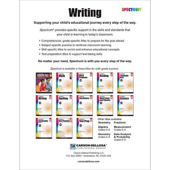 Spectrum | Writing Workbook | 6Th Grade, 136Pgs