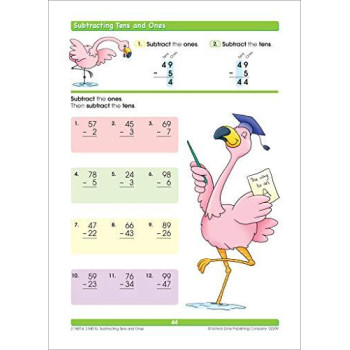 School Zone - Addition & Subtraction Workbook - 64 Pages, Ages 6 To 8, 1St & 2Nd Grade Math, Place Value, Regrouping, Fact Tables, And More (School ... Workbook Series) (Deluxe Edition 64-Page)