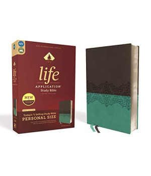 Niv, Life Application Study Bible, Third Edition, Personal Size, Leathersoft, Gray/Teal, Red Letter