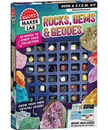 Klutz Rocks, Gems And Geodes: Maker Lab Stem Kit Multi, 8" X 1.5" X 11.5"