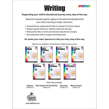 Spectrum 8Th Grade Writing Workbook-State Standards For Focused Writing Practice With Writer?S Handbook And Answer Key For Homeschool Or Classroom (144 Pgs)