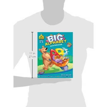 School Zone - Big Alphabet Workbook - Ages 3 To 5, Preschool To Kindergarten, Beginning Writing, Tracing, Abcs, Upper And Lowercase Letters, And More (School Zone Big Workbook Series)