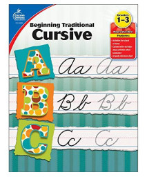 Carson Dellosa | Beginning Traditional Cursive Workbook | 1St-3Rd Grade, 32Pgs (Learning Spot)