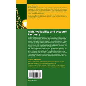 High Availability And Disaster Recovery: Concepts, Design, Implementation