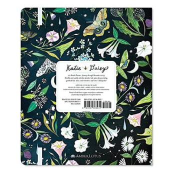 Katie Daisy 2023 Deluxe Hardcover Weekly Planner | 12-Month (Jan 2023 - Dec 2023) | 7.5" x 9" | Wire-O, Inner Pockets, Elastic Closure, Tabs