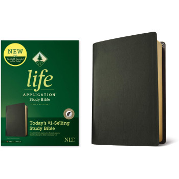 NLT Life Application Study Bible, Third Edition (Red Letter, Genuine Leather, Black, Indexed)