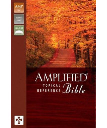 Amplified Topical Reference Bible, Imitation Leather, Tan/Burgundy