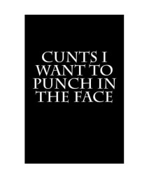 Cunts I Want To Punch In The Face: Blank Lined Journal
